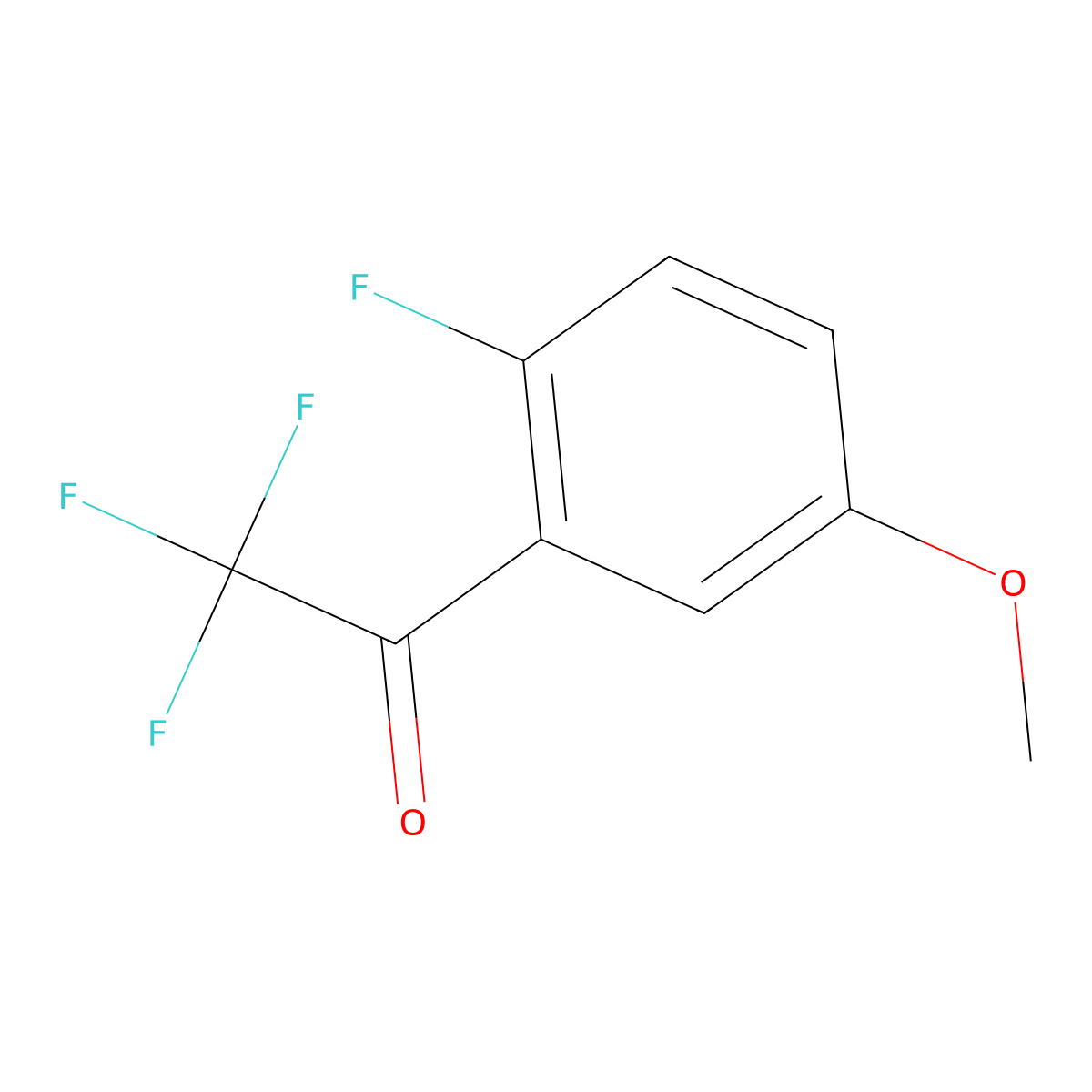 2,2,2-Trifluoro-1-(2-fluoro-5-methoxyphenyl)ethanone molecular structure, CAS 1505760-99-5
