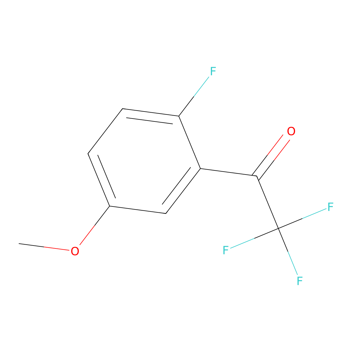 2,2,2-Trifluoro-1-(2-fluoro-5-methoxyphenyl)ethanone molecular structure, CAS 1505760-99-5