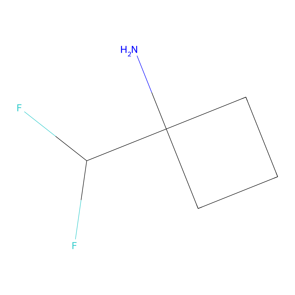 1-(Difluoromethyl)cyclobutan-1-amine molecular structure, CAS 1505769-34-5