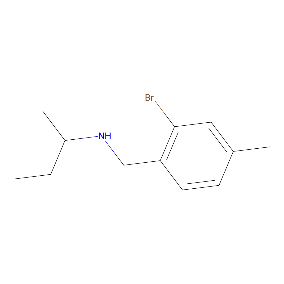 [(2-Bromo-4-methylphenyl)methyl](butan-2-yl)amine molecular structure, CAS 1505777-62-7