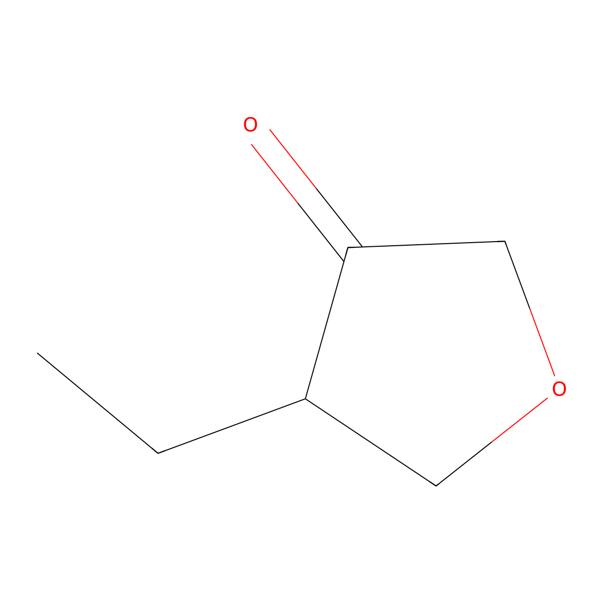 4-Ethyloxolan-3-one molecular structure, CAS 1505778-50-6