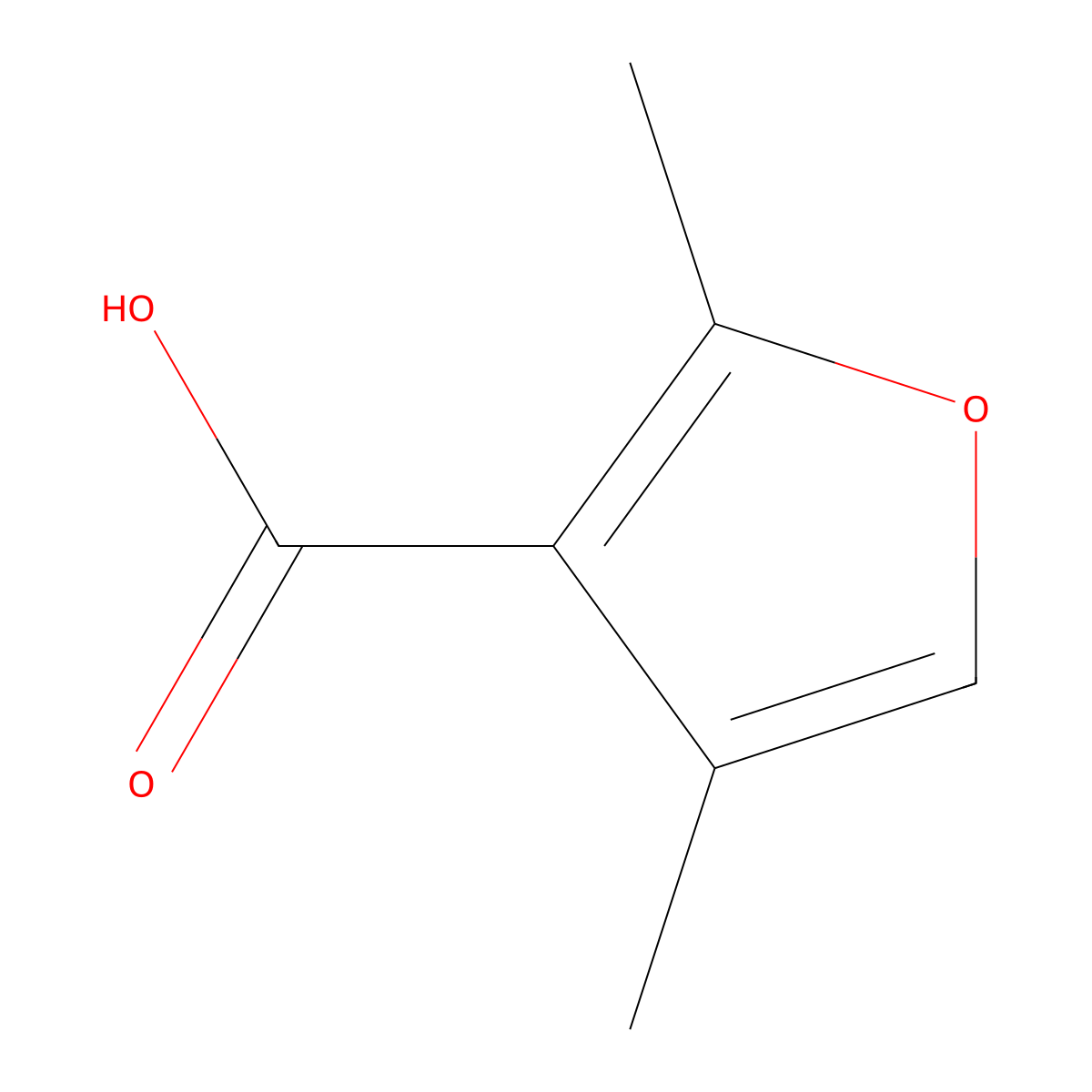 2,4-Dimethyl-3-furoic acid molecular structure, CAS 15058-72-7