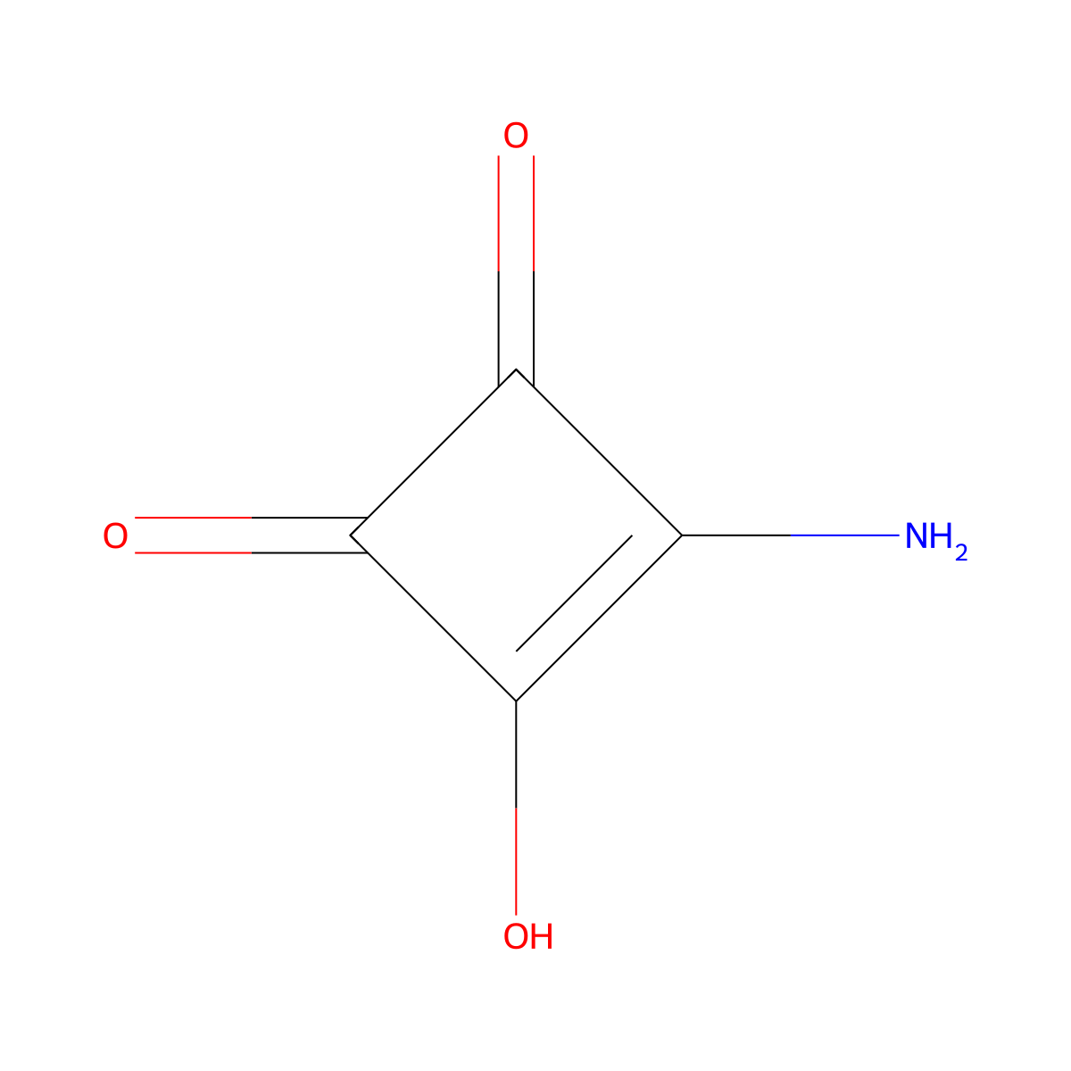 3-Amino-4-hydroxycyclobut-3-ene-1,2-dione molecular structure, CAS 150583-44-1