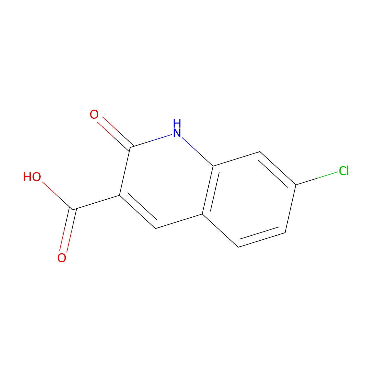 7-Chloro-2-oxo-1,2-dihydroquinoline-3-carboxylic acid molecular structure, CAS 150584-61-5