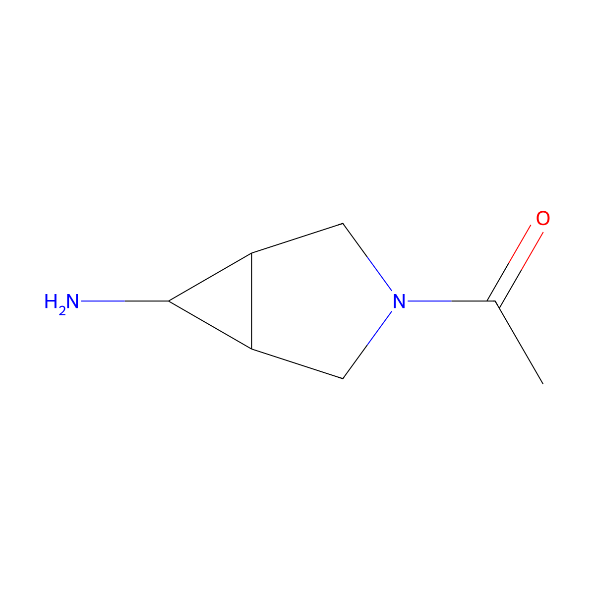 1-(6-Amino-3-azabicyclo[3.1.0]hexan-3-yl)ethanone molecular structure, CAS 1505861-78-8