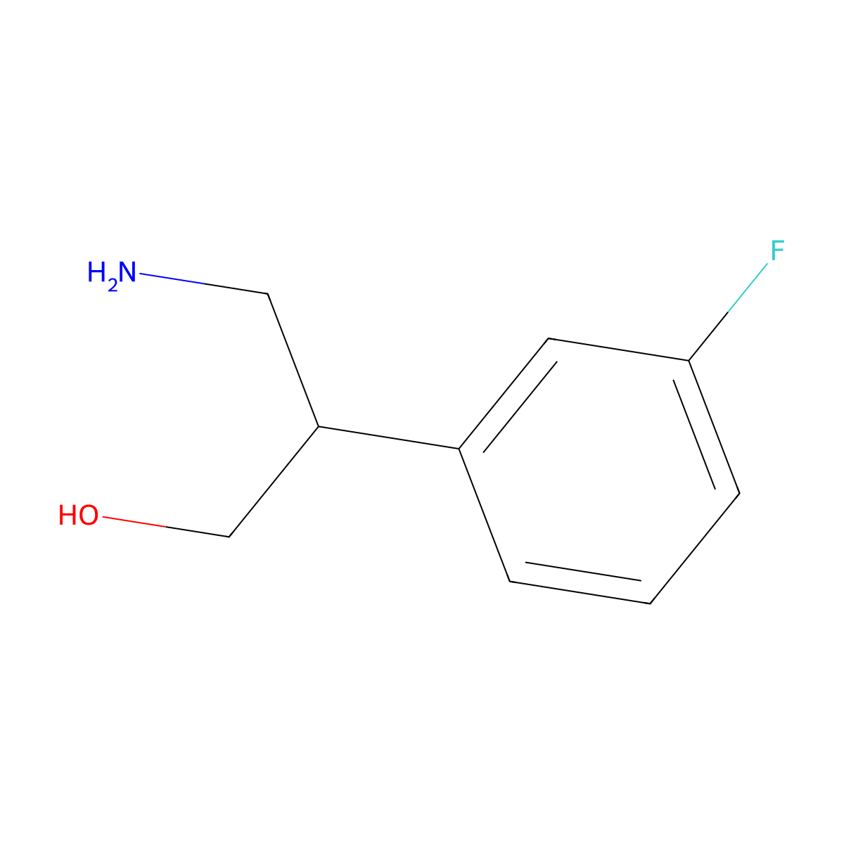 3-Amino-2-(3-fluorophenyl)propan-1-ol molecular structure, CAS 1505871-05-5