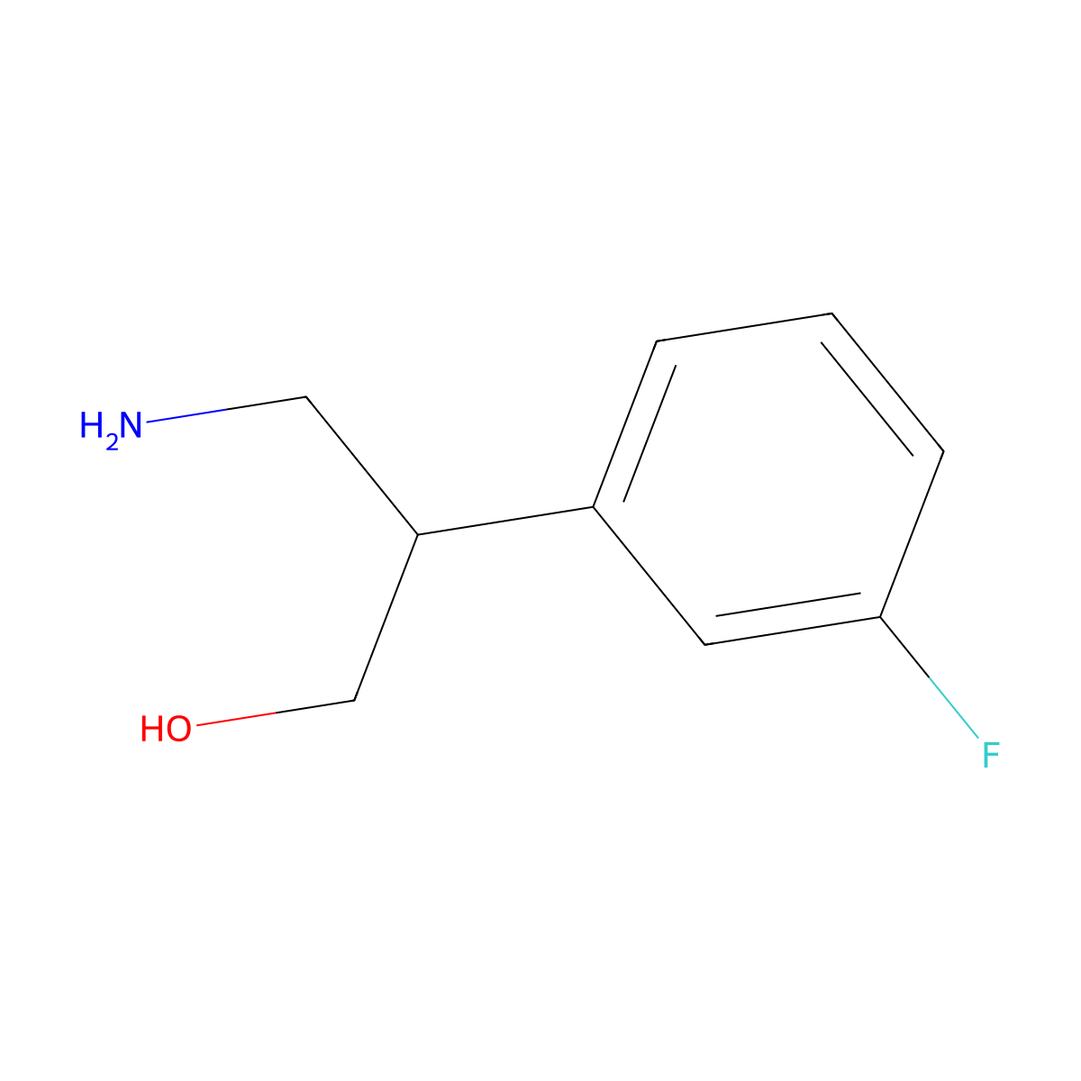 3-Amino-2-(3-fluorophenyl)propan-1-ol molecular structure, CAS 1505871-05-5