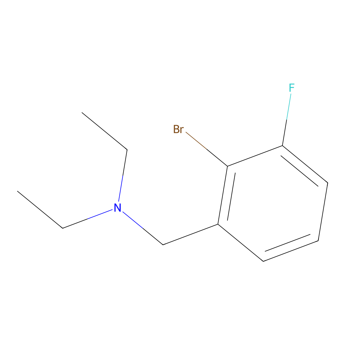 [(2-Bromo-3-fluorophenyl)methyl]diethylamine molecular structure, CAS 1505874-79-2