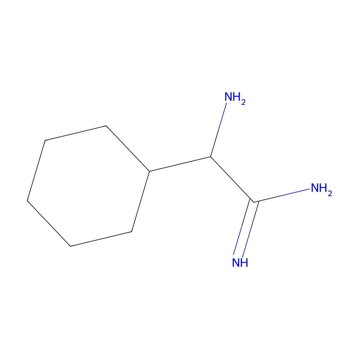 2-Amino-2-cyclohexylacetimidamide molecular structure, CAS 1505877-56-4