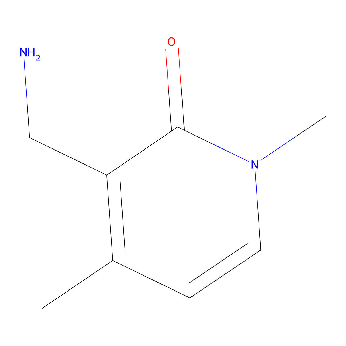 3-(Aminomethyl)-1,4-dimethyl-2(1H)-pyridinone molecular structure, CAS 1505890-54-9