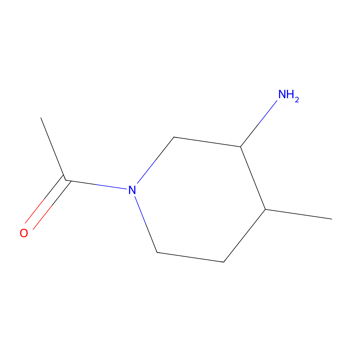 1-(3-Amino-4-methylpiperidin-1-yl)ethan-1-one molecular structure, CAS 1505921-83-4