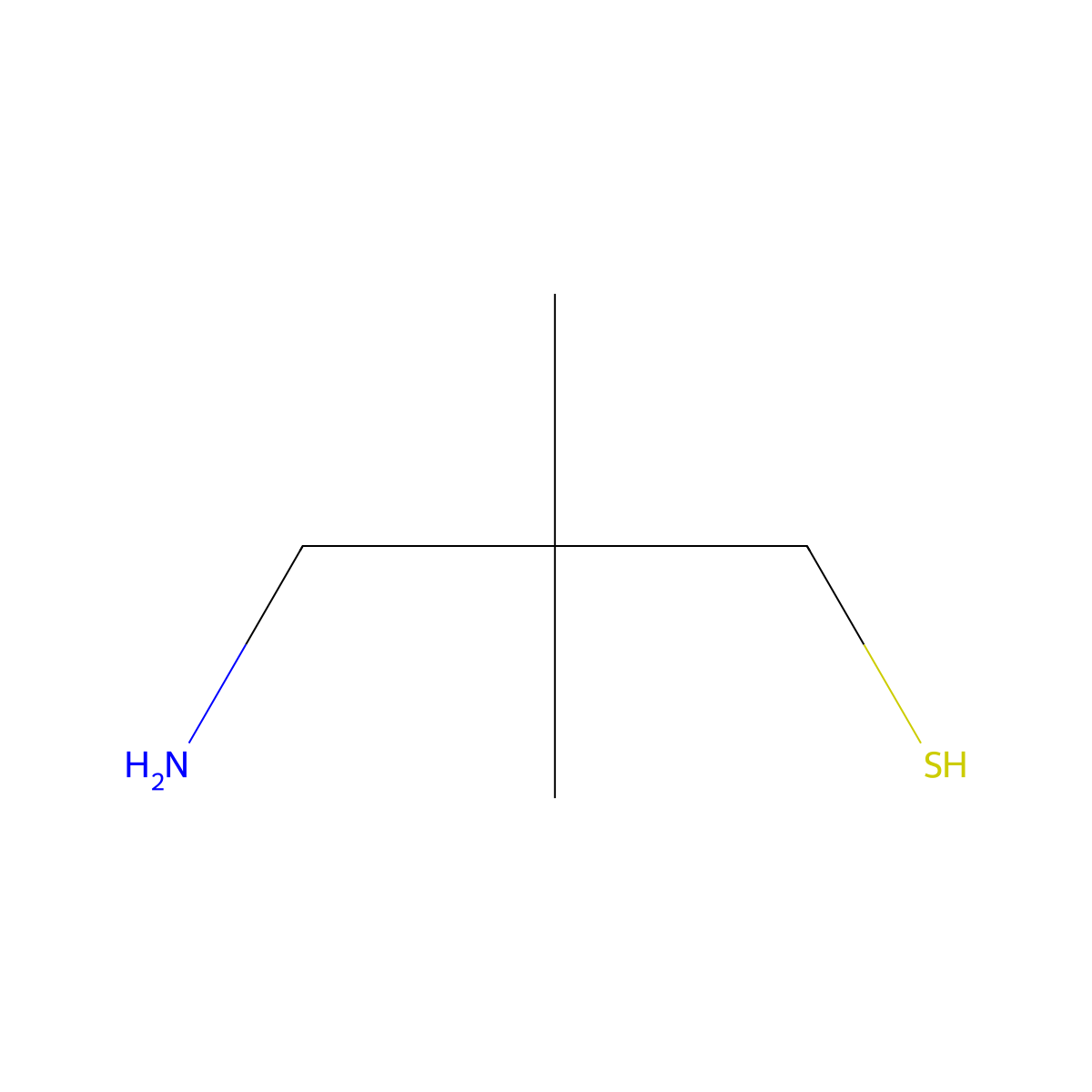 3-Amino-2,2-dimethylpropane-1-thiol molecular structure, CAS 1505928-99-3