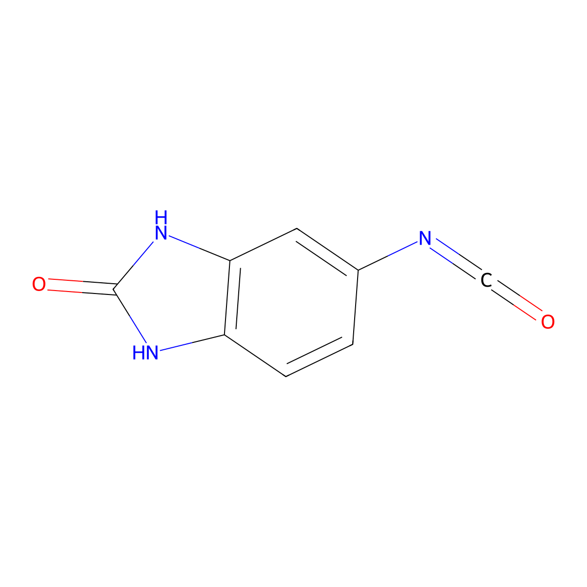 5-isocyanato-2,3-dihydro-1H-1,3-benzodiazol-2-one molecular structure, CAS 1505930-79-9