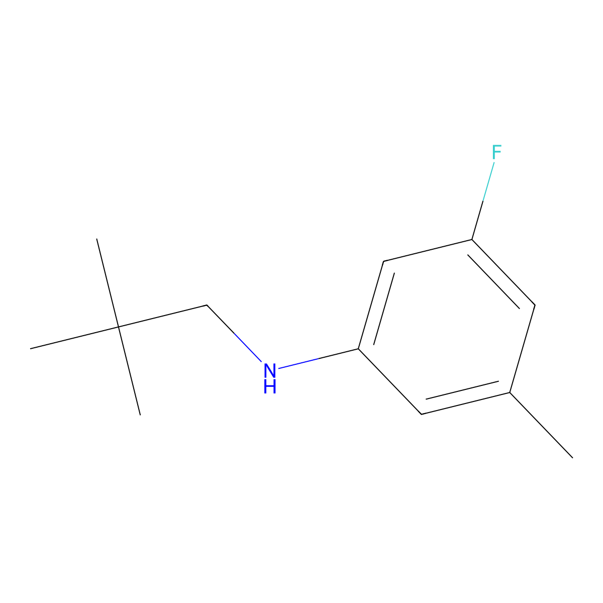 3-Fluoro-5-methyl-N-neopentylaniline molecular structure, CAS 1505937-18-7