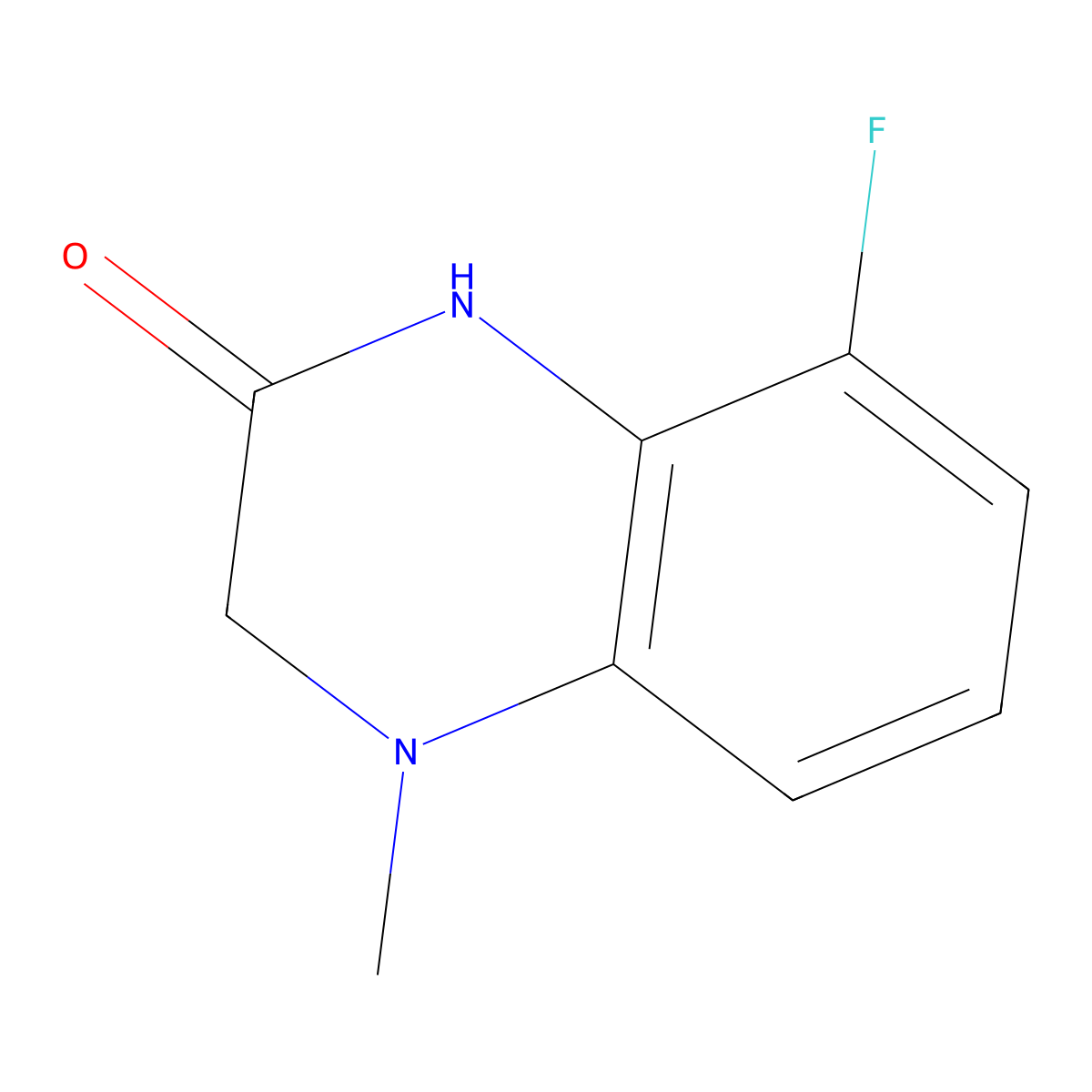 8-Fluoro-4-methyl-3,4-dihydroquinoxalin-2(1H)-one molecular structure, CAS 1505941-28-5
