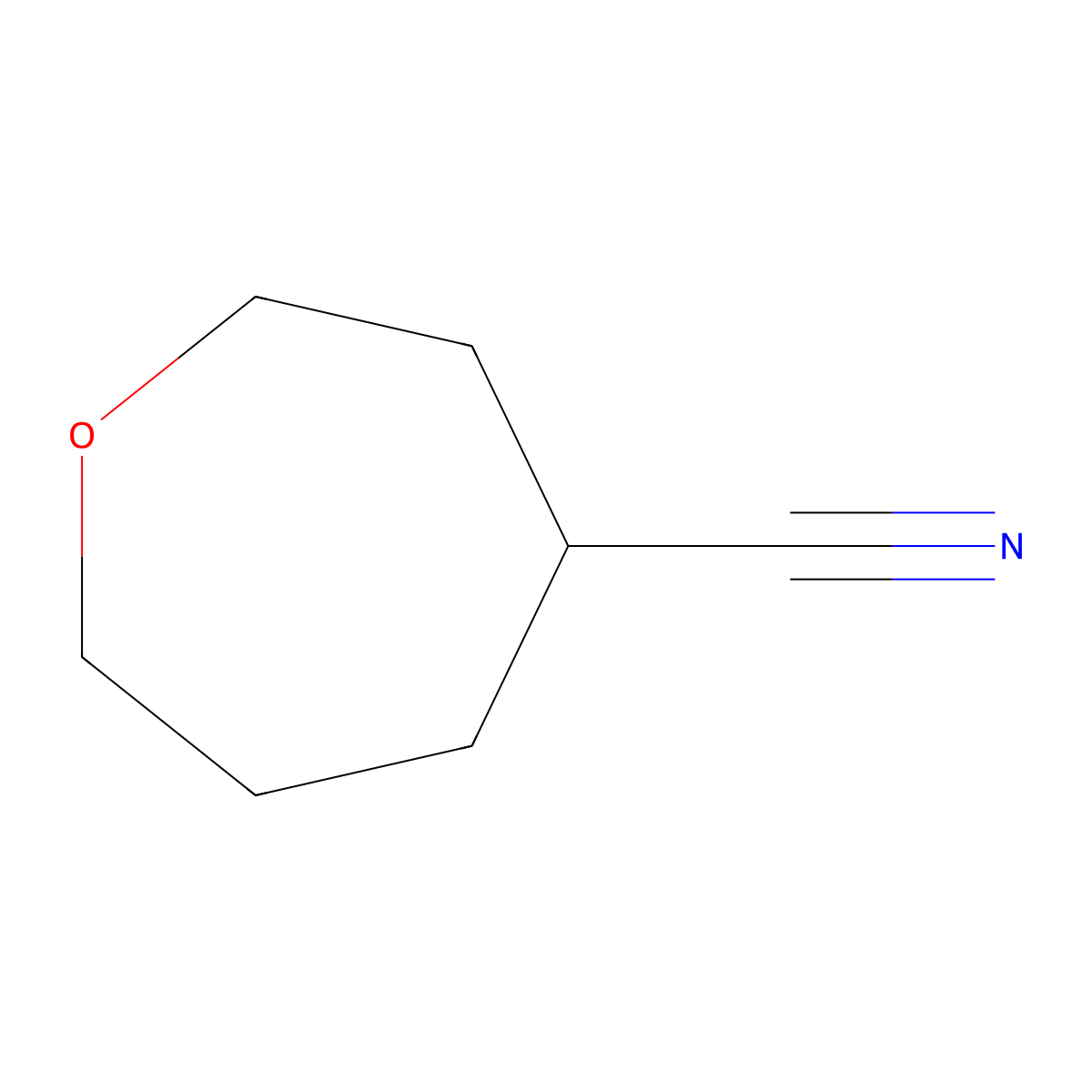 Oxepane-4-carbonitrile molecular structure, CAS 1505943-32-7