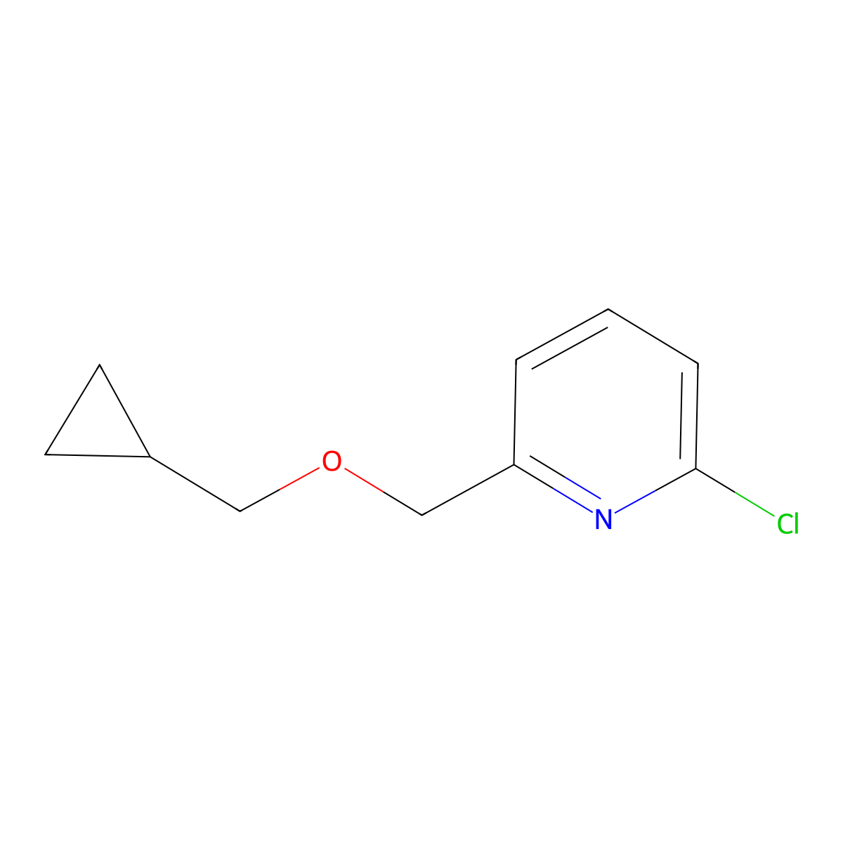 2-Chloro-6-[(cyclopropylmethoxy)methyl]pyridine molecular structure, CAS 1505950-13-9