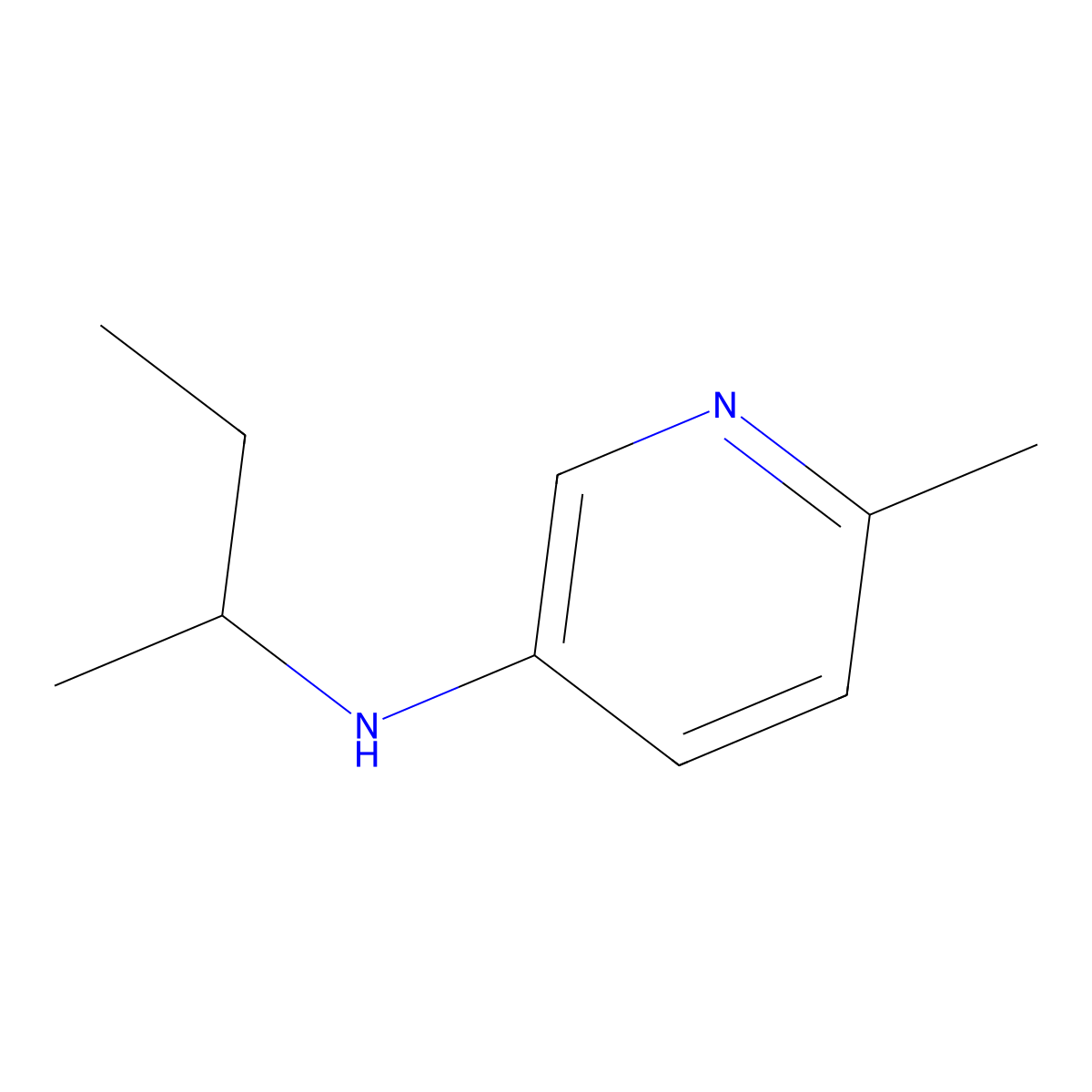 N-(butan-2-yl)-6-methylpyridin-3-amine molecular structure, CAS 1505963-00-7