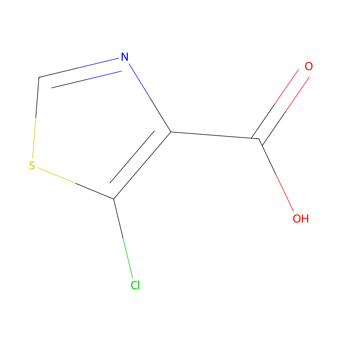 5-Chloro-1,3-thiazole-4-carboxylic acid molecular structure, CAS 1505987-37-0