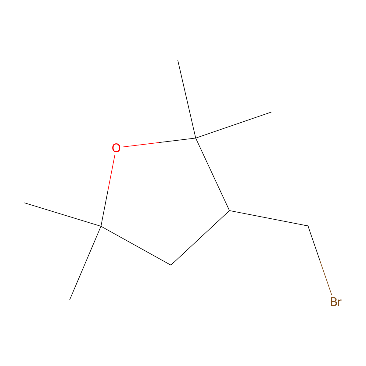 3-(Bromomethyl)-2,2,5,5-tetramethyloxolane molecular structure, CAS 1505987-56-3