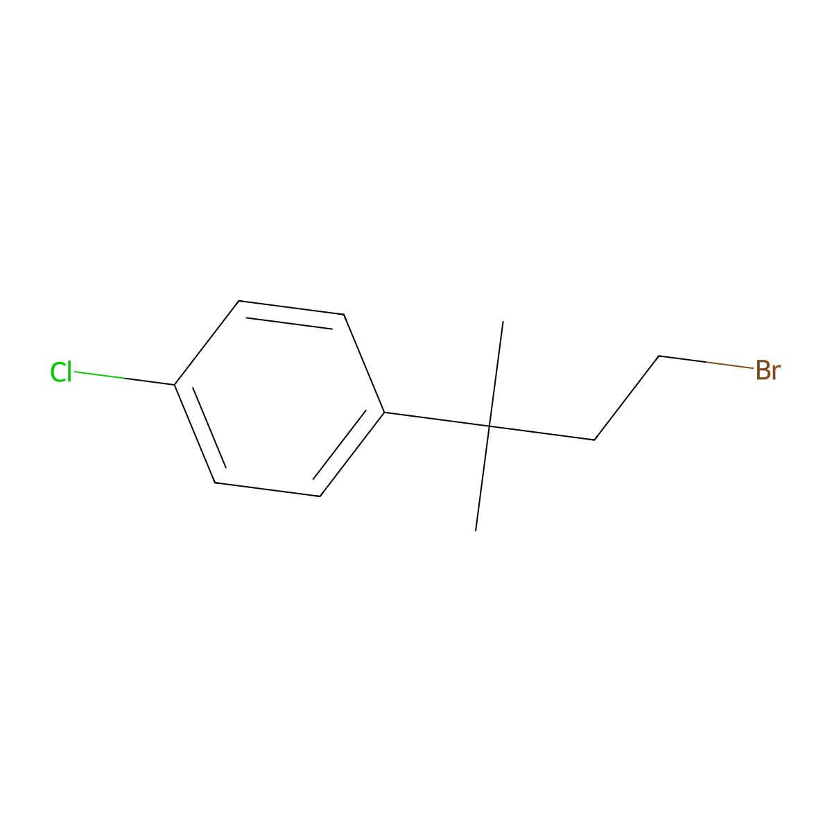 1-(4-Bromo-2-methylbutan-2-yl)-4-chlorobenzene molecular structure, CAS 1505998-87-7