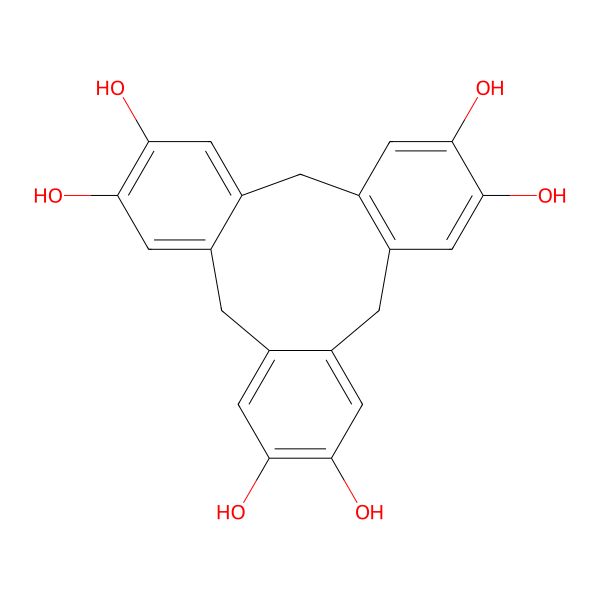 Hexaphenol molecular structure, CAS 1506-76-9