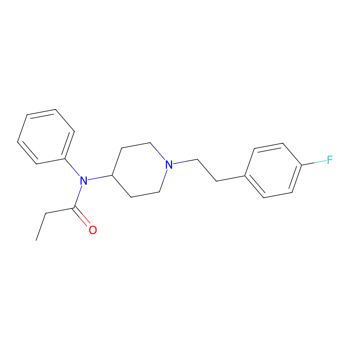 n-[1-[2-(4-Fluorophenyl)ethyl]-4-piperidinyl]-n-phenyl-propanamide molecular structure, CAS 1506-86-1