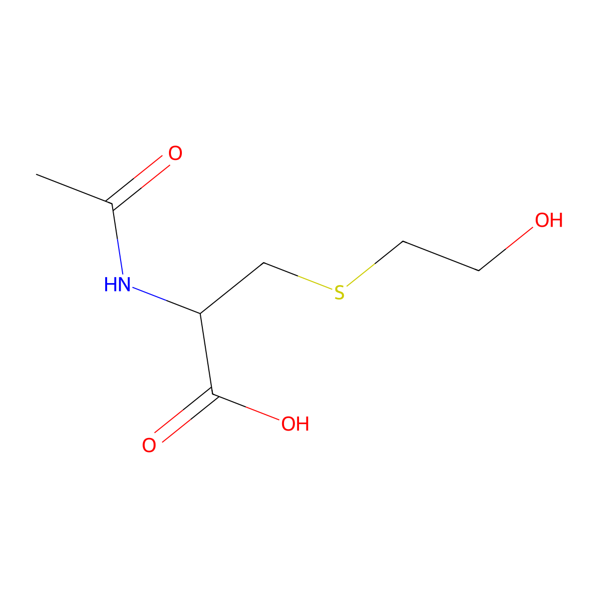 N-Acetyl-S-(2-hydroxyethyl)-L-cysteine molecular structure, CAS 15060-26-1