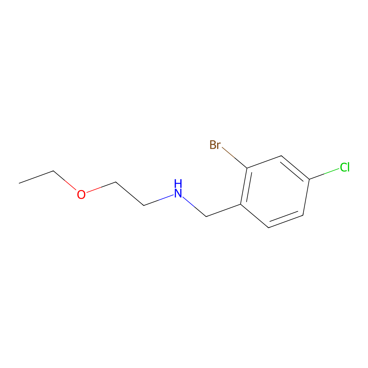 [(2-Bromo-4-chlorophenyl)methyl](2-ethoxyethyl)amine molecular structure, CAS 1506003-12-8