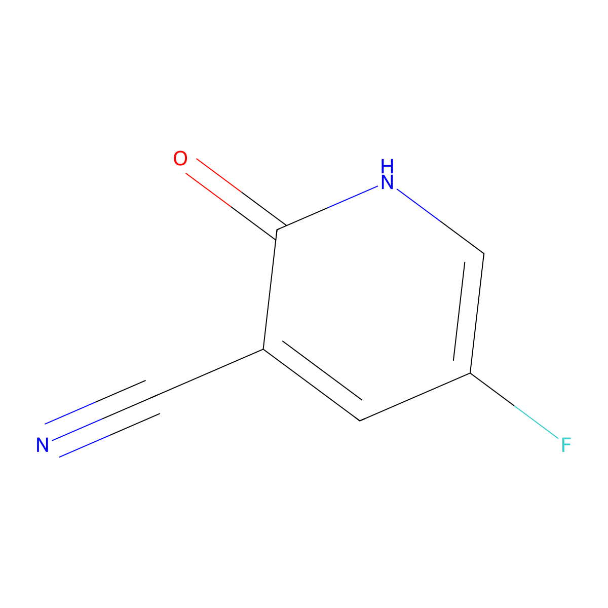5-Fluoro-2-oxo-1,2-dihydropyridine-3-carbonitrile molecular structure, CAS 1506013-17-7