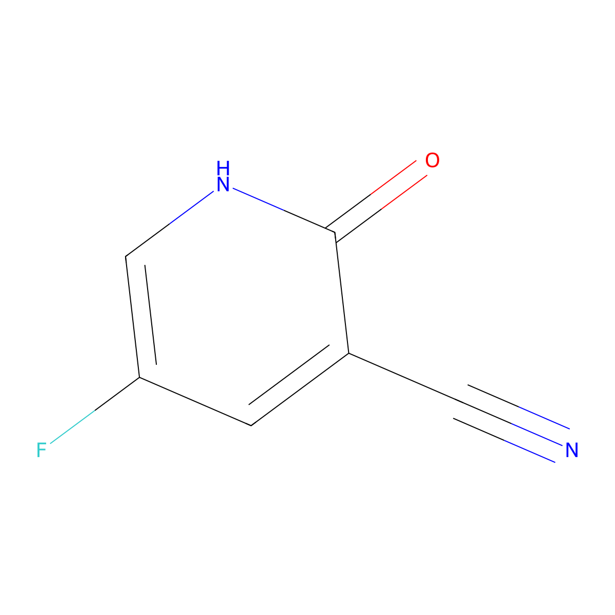 5-Fluoro-2-oxo-1,2-dihydropyridine-3-carbonitrile molecular structure, CAS 1506013-17-7
