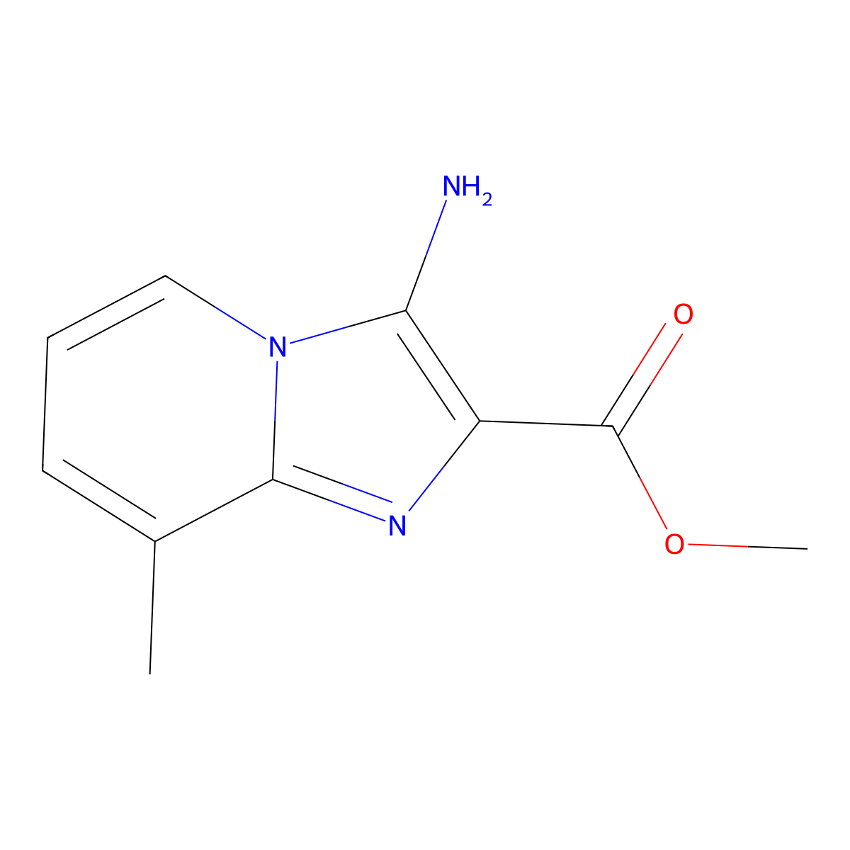 Methyl 3-amino-8-methylimidazo[1,2-a]pyridine-2-carboxylate molecular structure, CAS 1506021-92-6