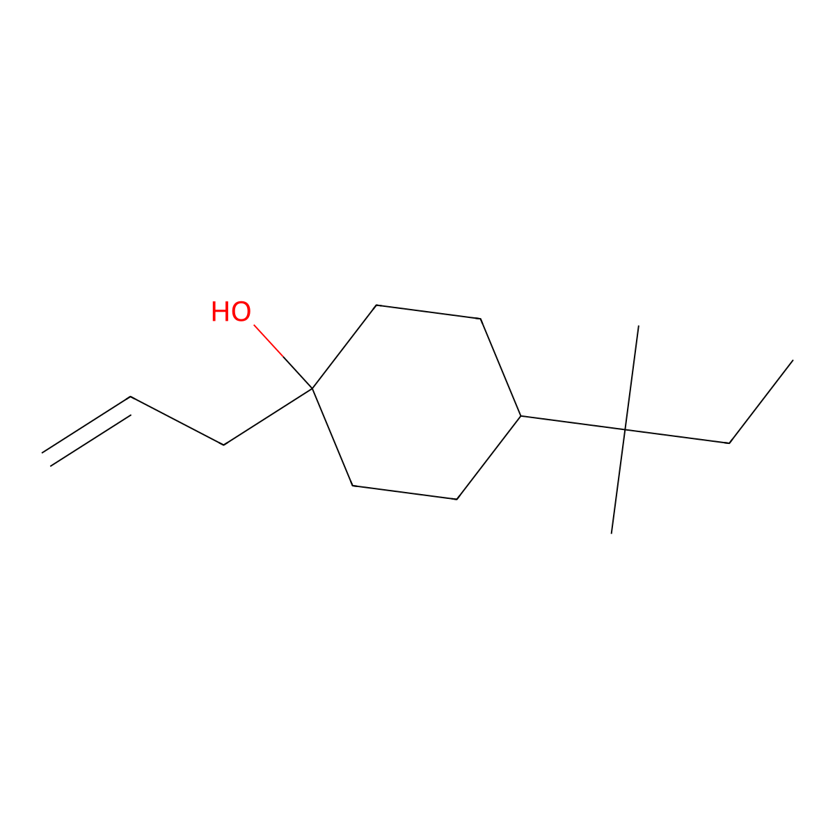 1-Allyl-4-(tert-pentyl)cyclohexan-1-ol molecular structure, CAS 1506051-39-3