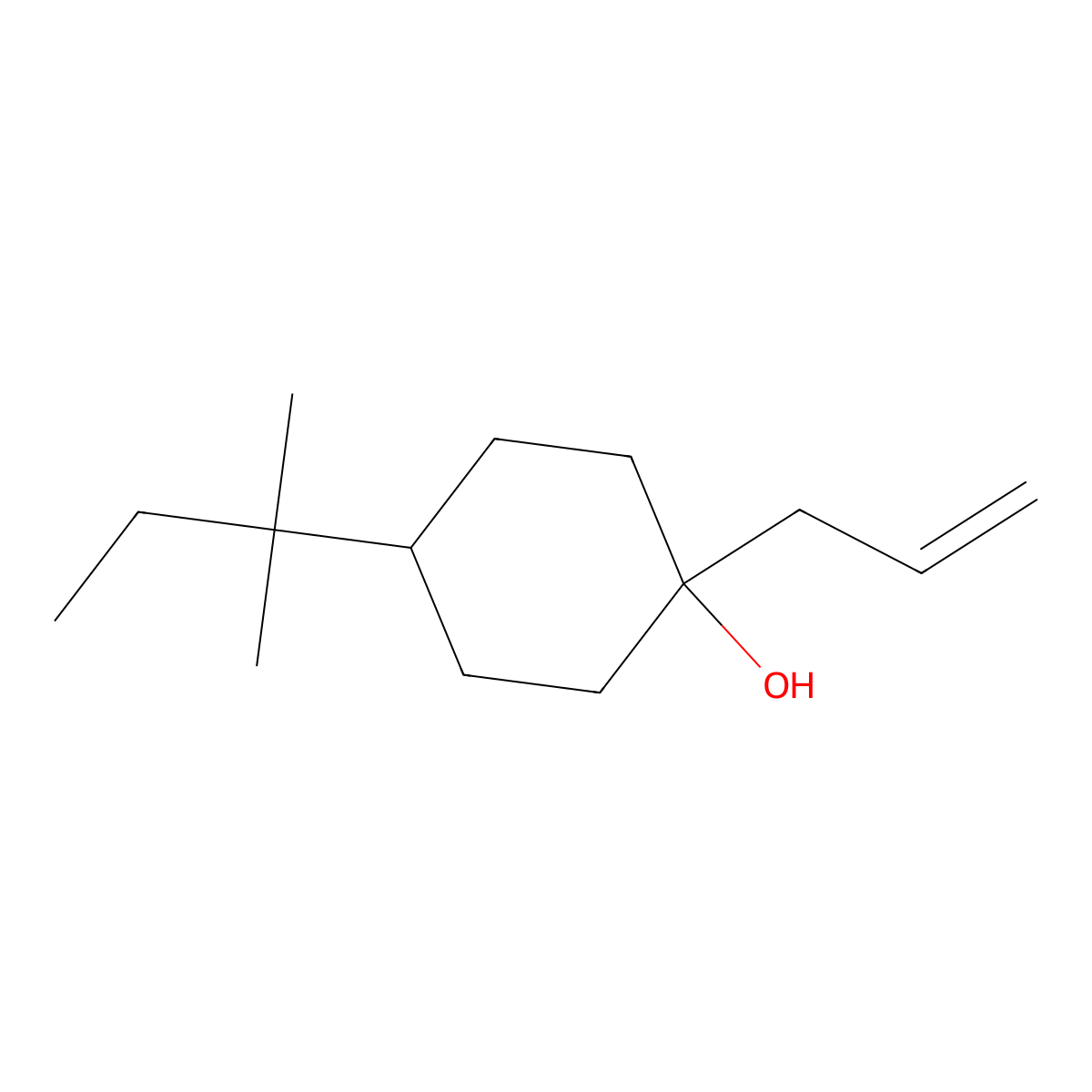 1-Allyl-4-(tert-pentyl)cyclohexan-1-ol molecular structure, CAS 1506051-39-3