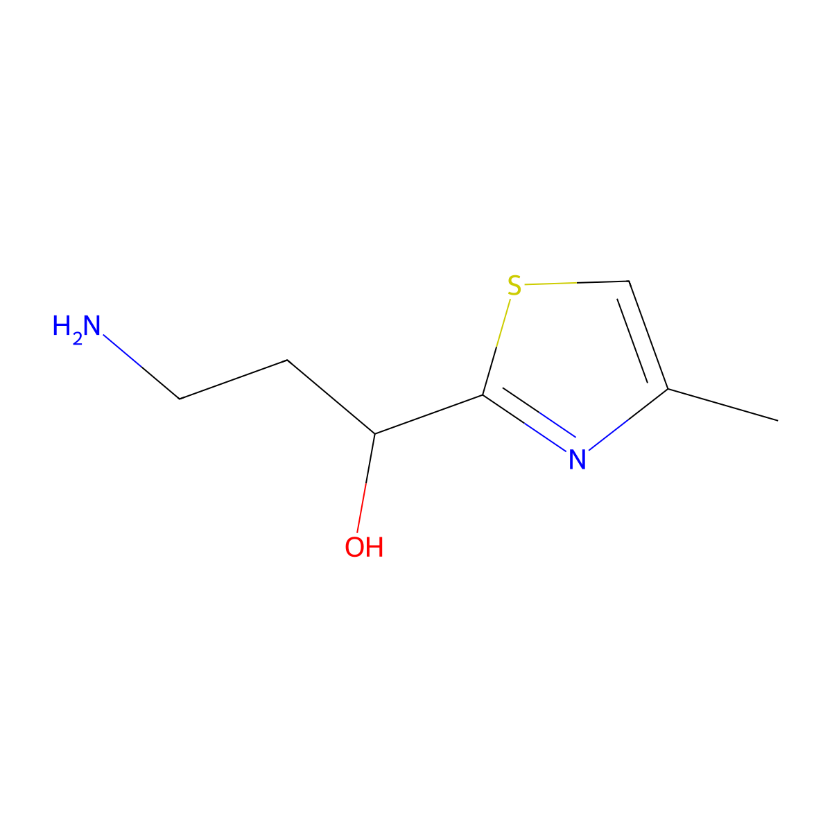 3-Amino-1-(4-methyl-1,3-thiazol-2-yl)propan-1-ol molecular structure, CAS 1506061-39-7