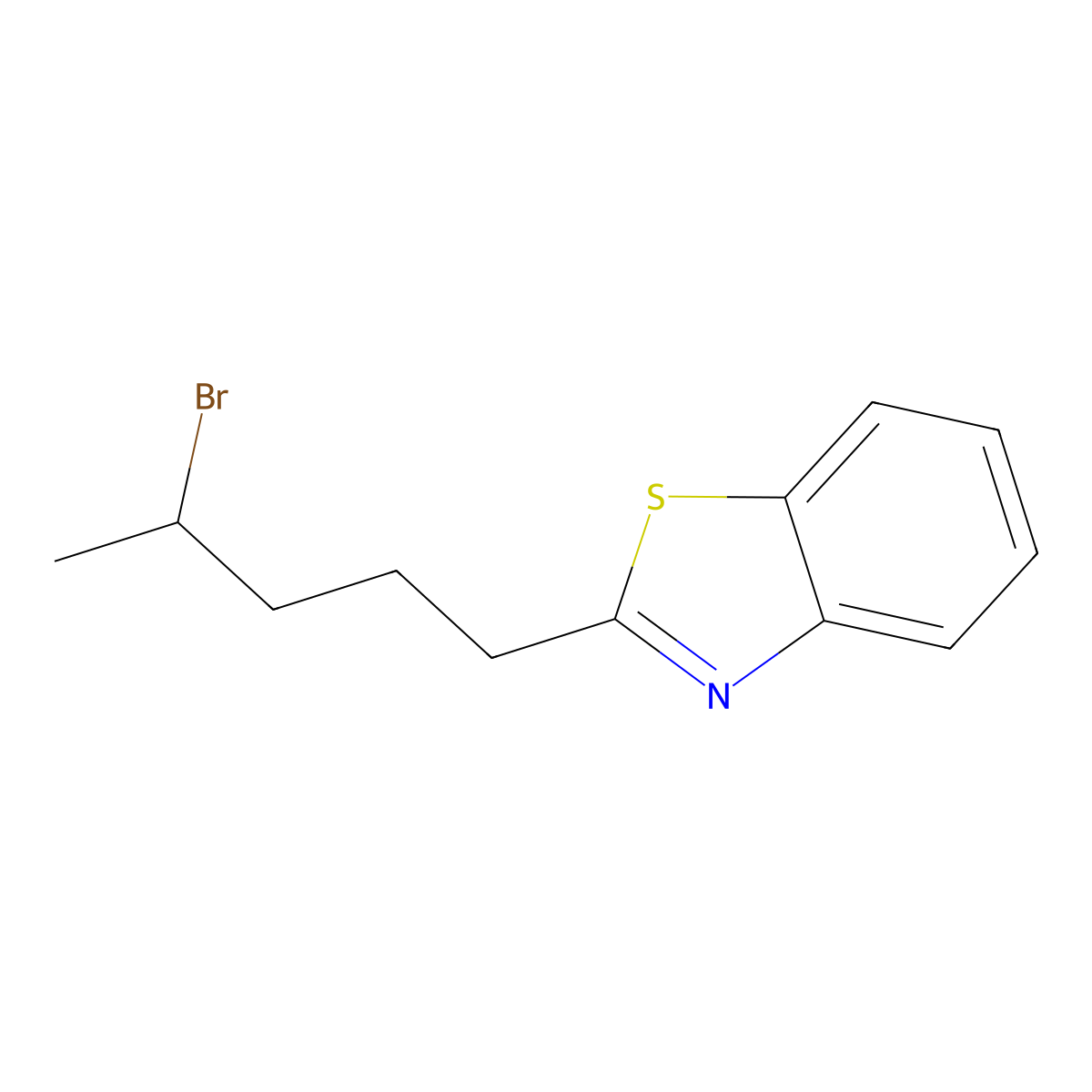 2-(4-Bromopentyl)benzo[d]thiazole molecular structure, CAS 1506080-80-3