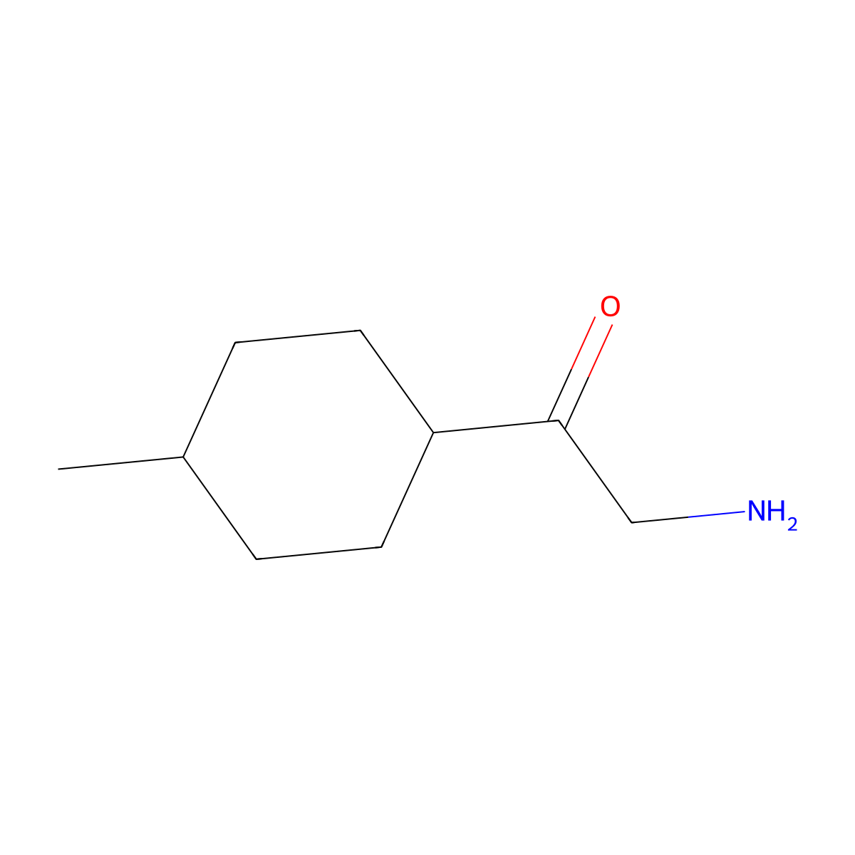 2-Amino-1-(4-methylcyclohexyl)ethan-1-one molecular structure, CAS 1506087-89-3