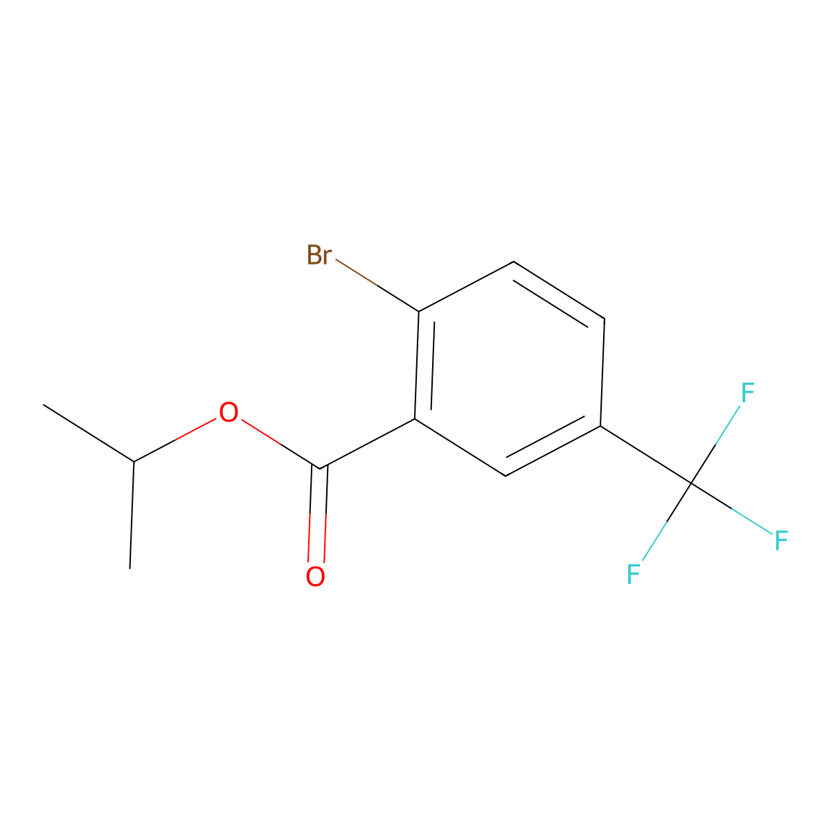 Isopropyl 2-bromo-5-(trifluoromethyl)benzoate molecular structure, CAS 1506090-22-7