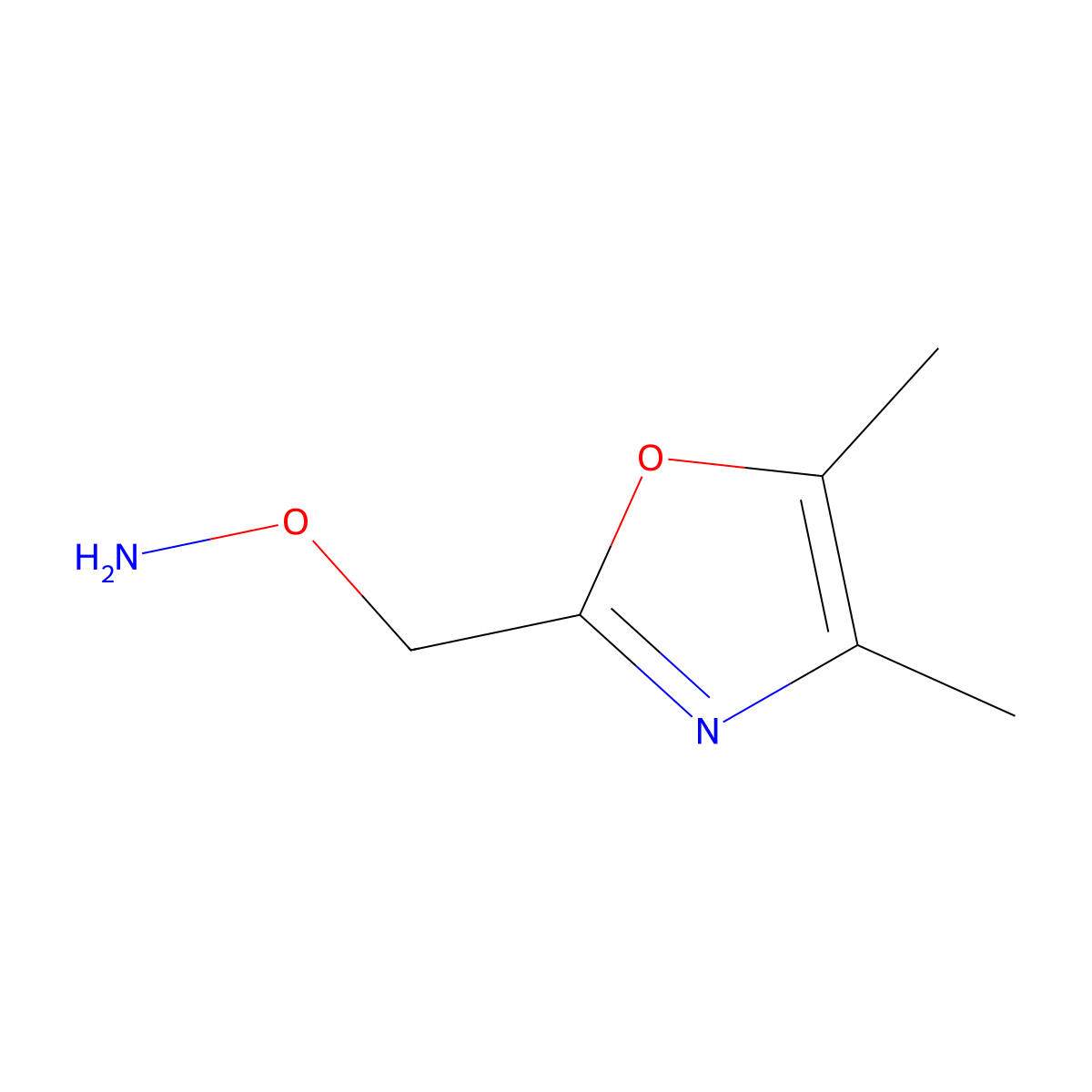 O-((4,5-Dimethyloxazol-2-yl)methyl)hydroxylamine molecular structure, CAS 1506097-26-2