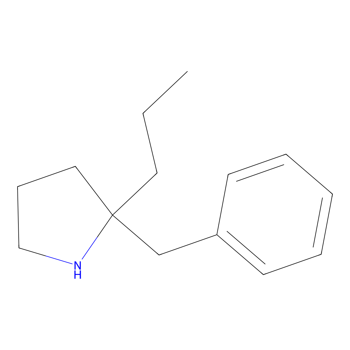 2-Benzyl-2-propylpyrrolidine molecular structure, CAS 1506103-72-5
