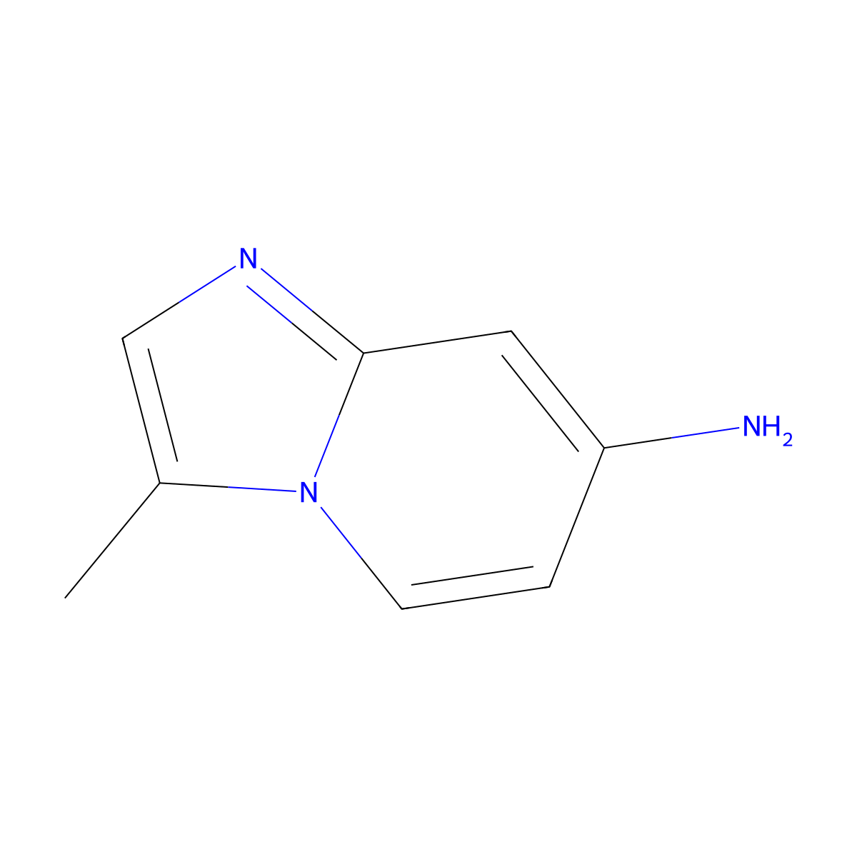 3-Methylimidazo[1,2-a]pyridin-7-amine molecular structure, CAS 1506104-70-6