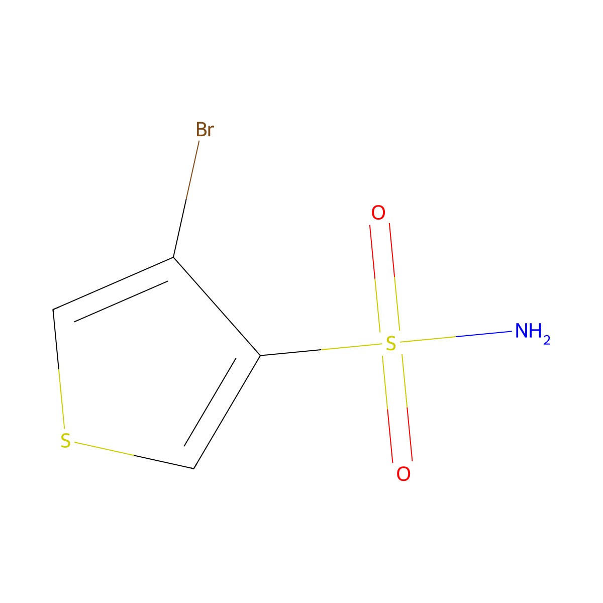4-Bromothiophene-3-sulfonamide molecular structure, CAS 1506107-04-5