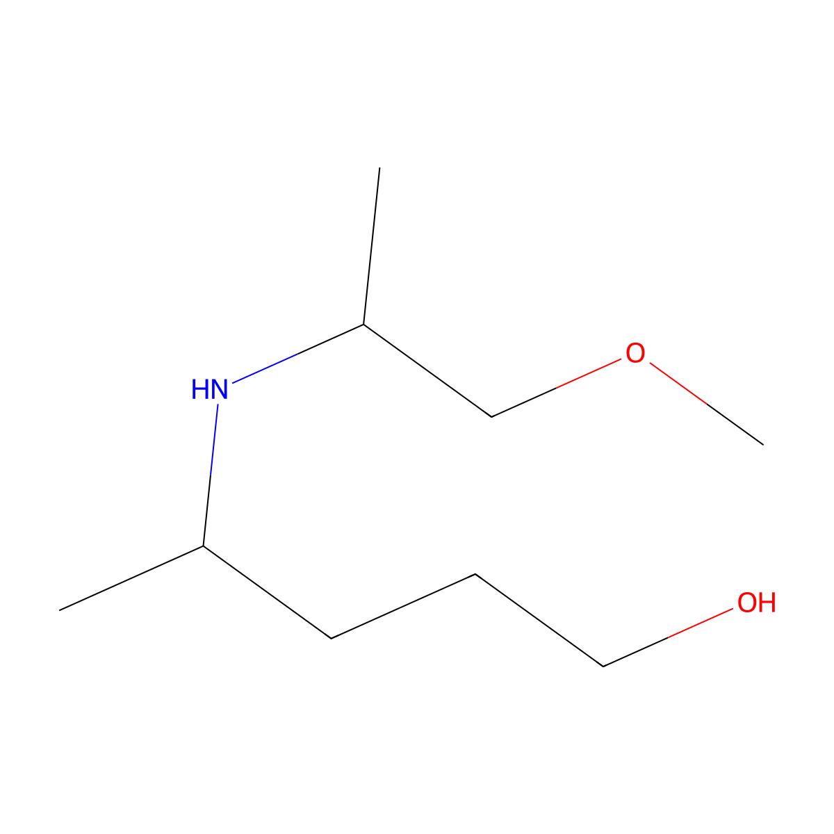 4-[(1-Methoxypropan-2-yl)amino]pentan-1-ol molecular structure, CAS 1506118-14-4