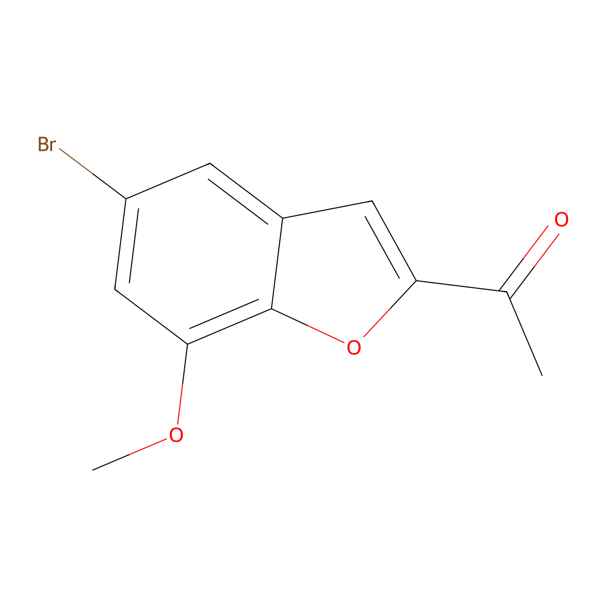 1-(5-Bromo-7-Methoxy-1-Benzofuran-2-Yl)Ethan-1-One molecular structure, CAS 150612-66-1