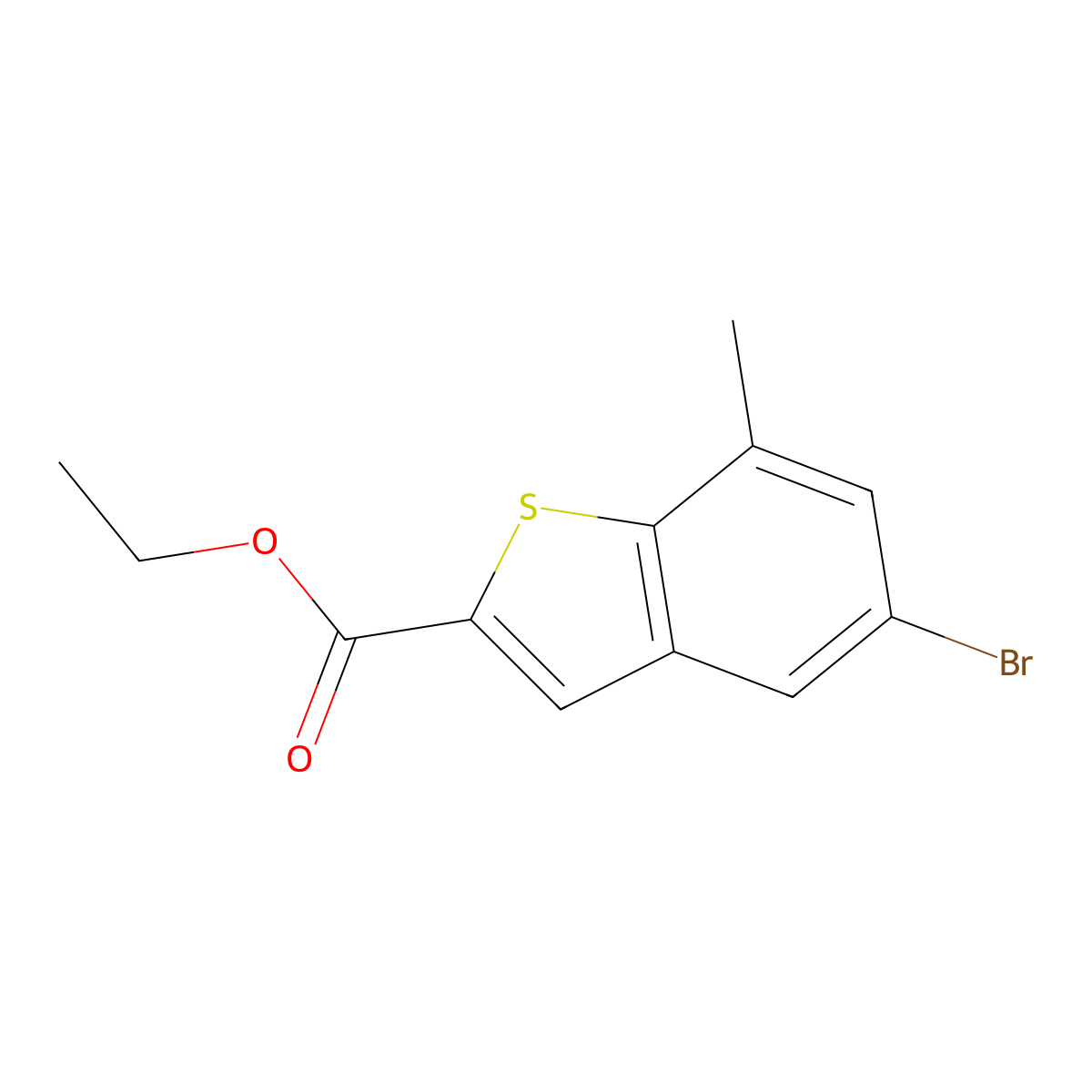 Ethyl 5-Bromo-7-methylbenzothiophene-2-carboxylate molecular structure, CAS 1506126-46-0