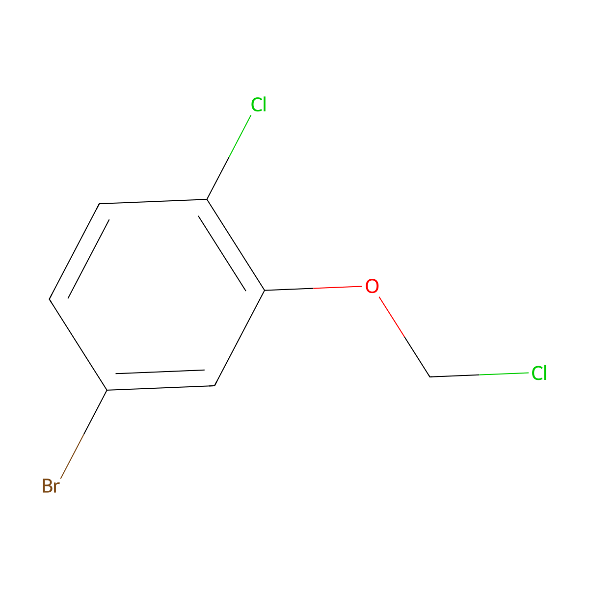 4-Bromo-1-chloro-2-(chloromethoxy)benzene molecular structure, CAS 1506154-38-6