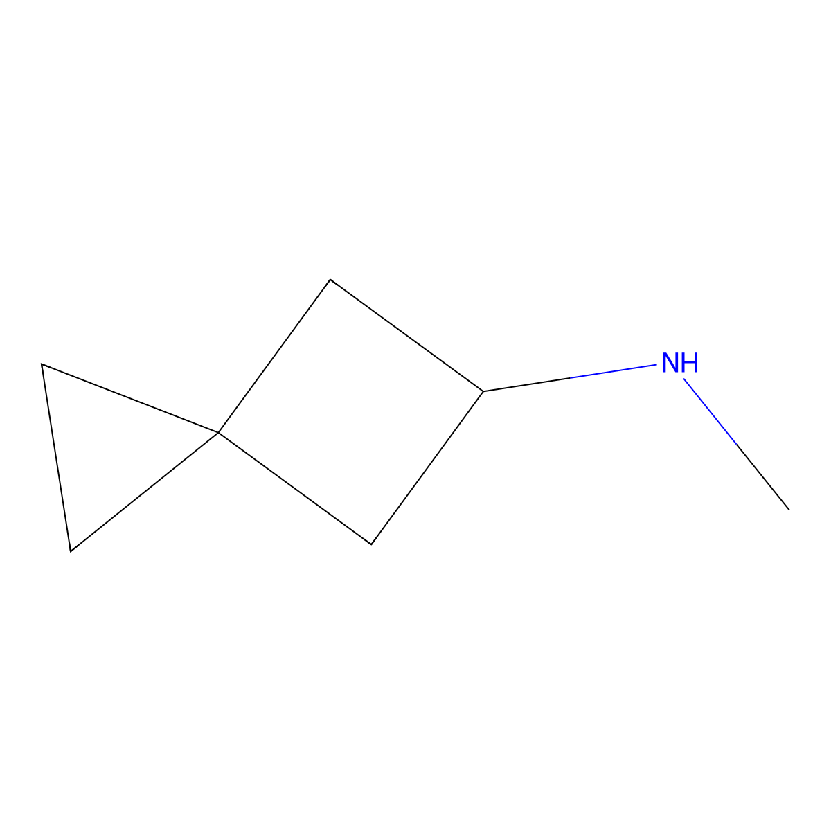 N-methylspiro[2.3]hexan-5-amine molecular structure, CAS 1506156-37-1
