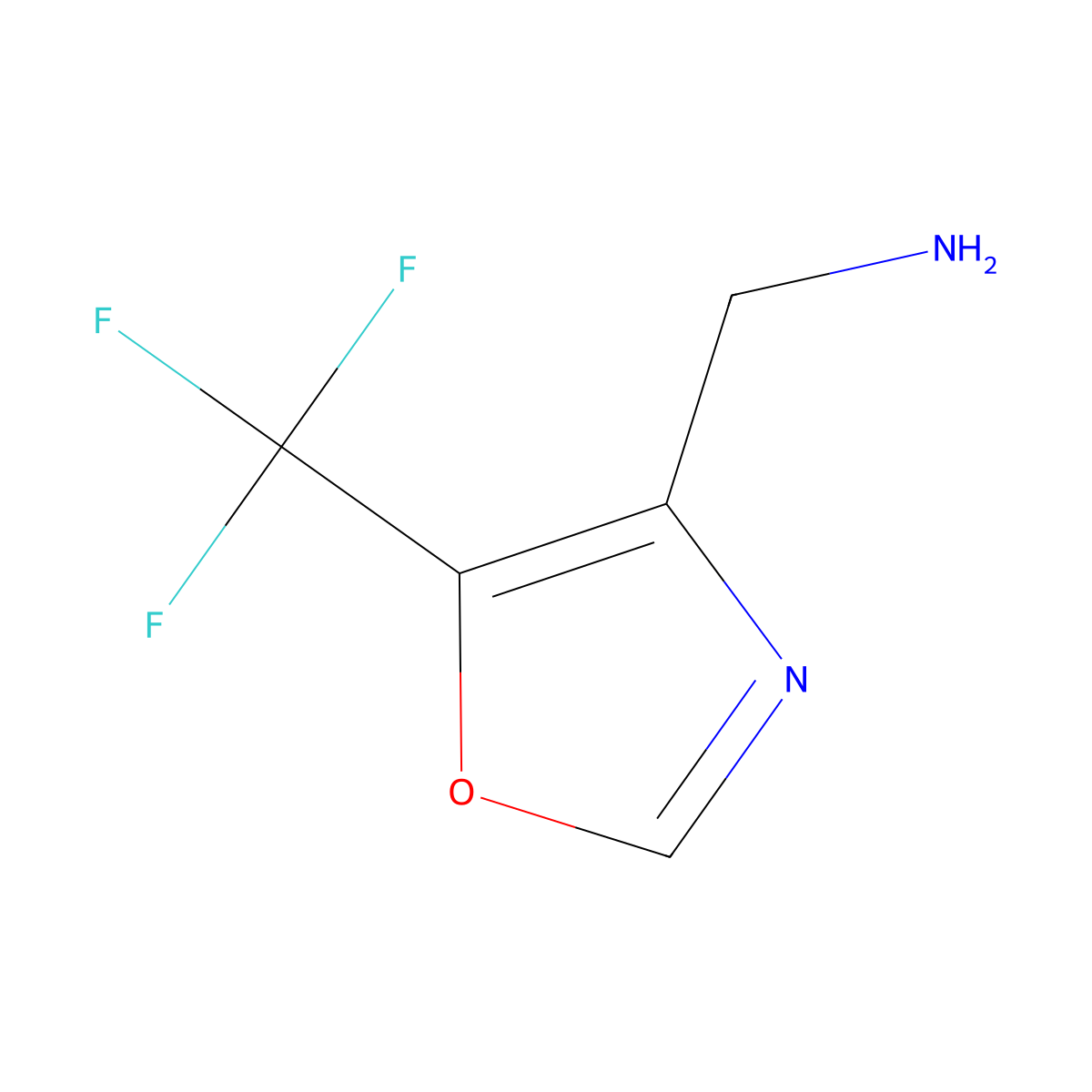 [5-(Trifluoromethyl)-1,3-oxazol-4-yl]methanamine molecular structure, CAS 1506190-25-5