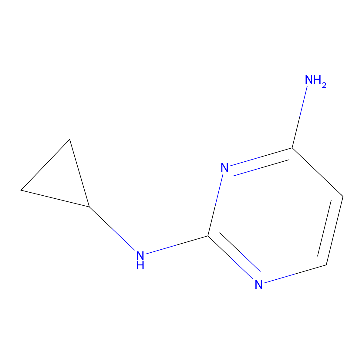 N2-cyclopropylpyrimidine-2,4-diamine molecular structure, CAS 1506209-18-2