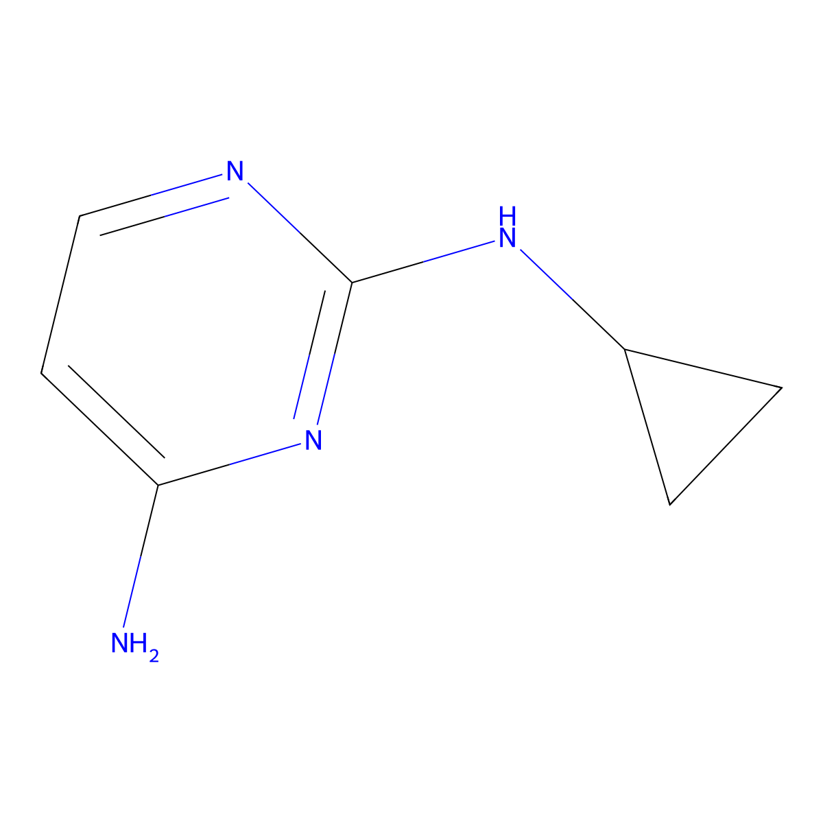 N2-cyclopropylpyrimidine-2,4-diamine molecular structure, CAS 1506209-18-2
